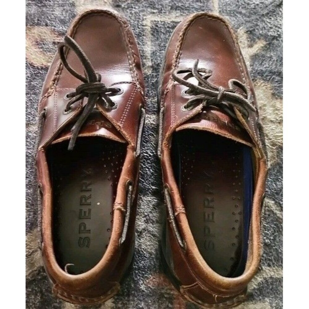 Sperry brown leather topsiders loafers shoes Mens  Sz 9 M nice!